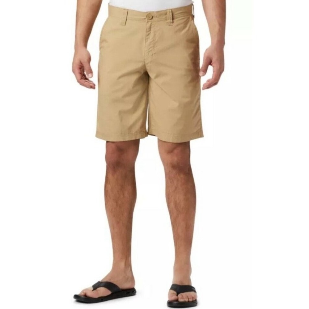 Columbia Washed Out Modern Classic‎ Khaki Hiking Beach Shorts Mens 32 x 8